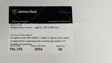 James H.heal馬丁代爾磨擦泡棉|375*250mm